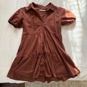 Abercrombie & Fitch brown mini shirt dress